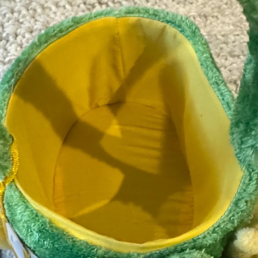 Dan Dee collectors choice plush Adorable Green Frog Kids Bag with Yellow Details